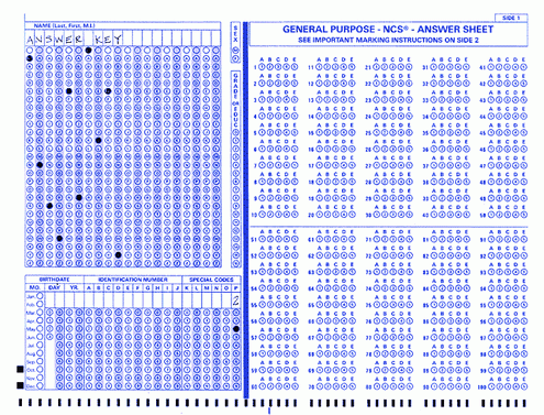 ocr sheet