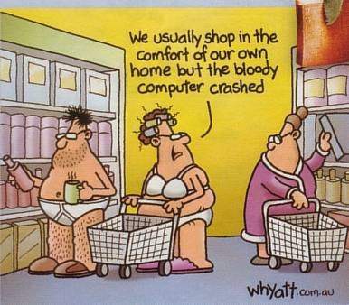 online shopping cartoon