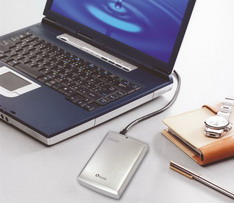 portable hard disc with computer